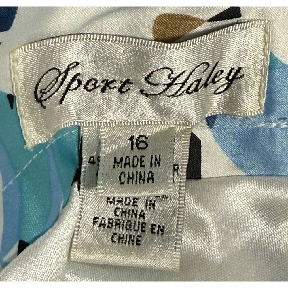 Women’s Mod Retro Floral Geometric Skort Mini Aqua Blue Stretch Golf Tennis‎ 16
